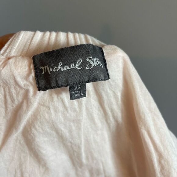 Michael Stars Light Pink Short Sleeve Double Gauze Cotton Mini Dress | SZ XS - Picture 11 of 14